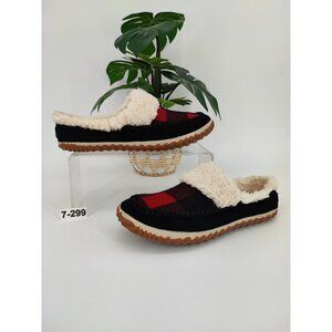 Sorel Women's Out N About Black/Red Paid Slide Slippers Size 7 US